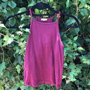 Maroon Halter Tank Top